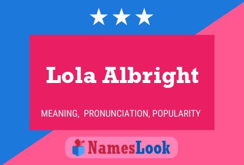 Póster del nombre Lola Albright