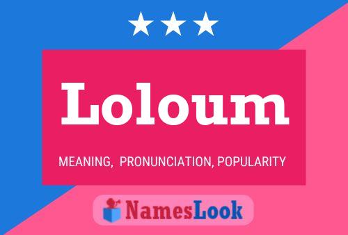 Póster del nombre Loloum