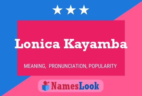 Póster del nombre Lonica Kayamba