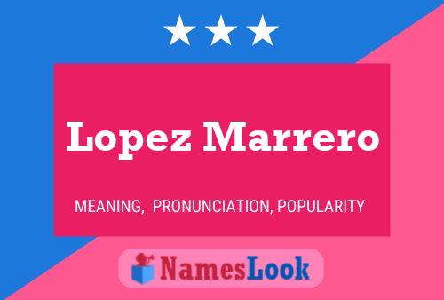 Póster del nombre Lopez Marrero