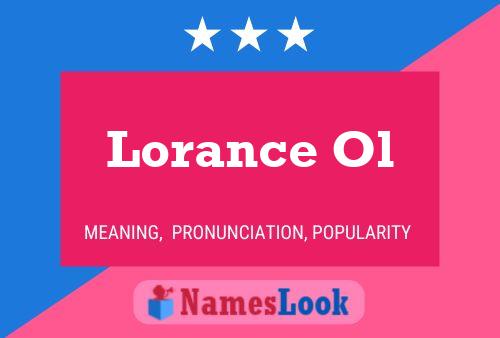 Póster del nombre Lorance Ol