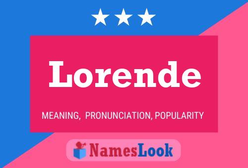 Póster del nombre Lorende