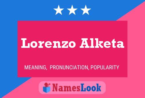 Póster del nombre Lorenzo Alketa