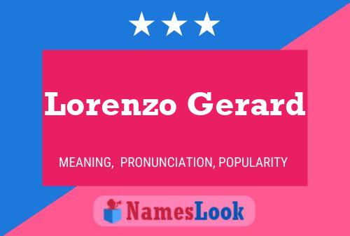 Póster del nombre Lorenzo Gerard