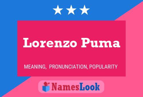 Póster del nombre Lorenzo Puma