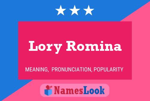 Póster del nombre Lory Romina