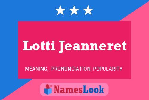 Póster del nombre Lotti Jeanneret