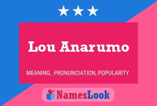 Póster del nombre Lou Anarumo