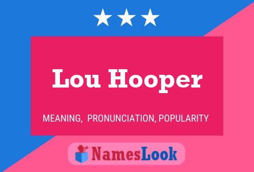 Póster del nombre Lou Hooper