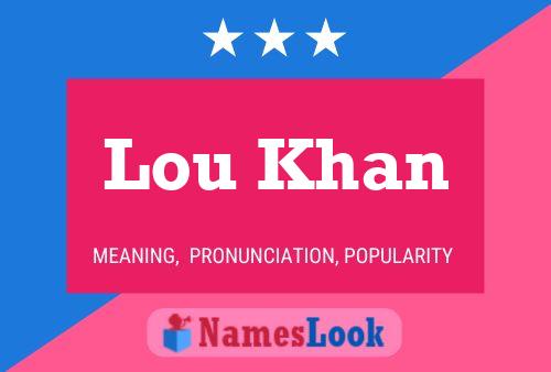 Póster del nombre Lou Khan