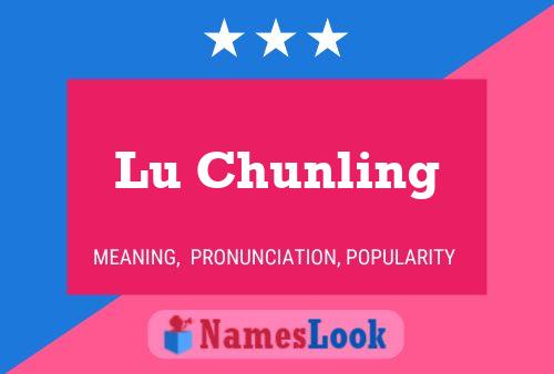 Póster del nombre Lu Chunling