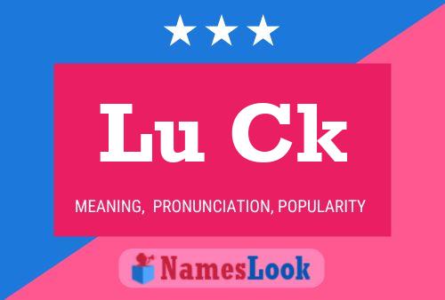 Póster del nombre Lu Ck