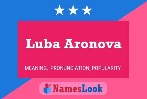 Póster del nombre Luba Aronova