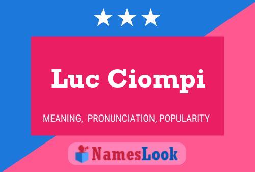 Póster del nombre Luc Ciompi