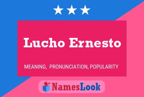 Póster del nombre Lucho Ernesto