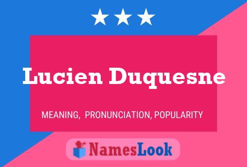 Póster del nombre Lucien Duquesne