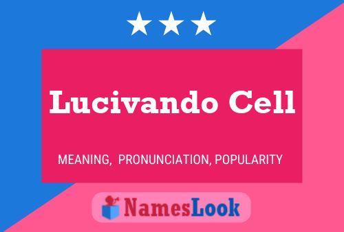 Póster del nombre Lucivando Cell