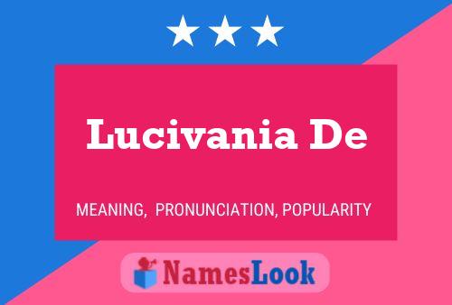 Póster del nombre Lucivania De