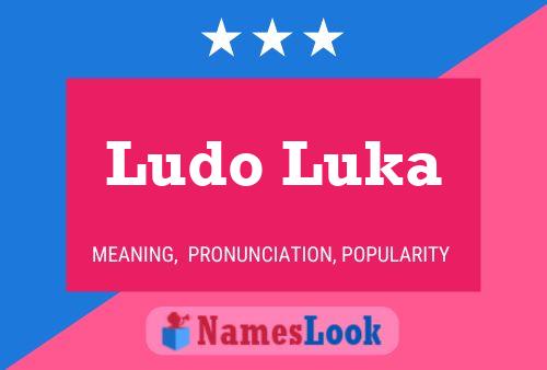 Póster del nombre Ludo Luka