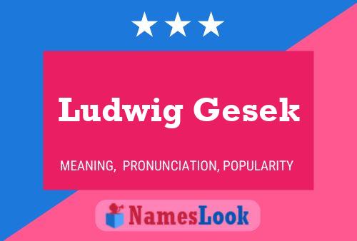 Póster del nombre Ludwig Gesek