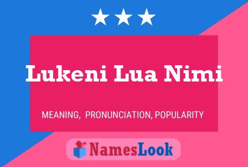 Póster del nombre Lukeni Lua Nimi