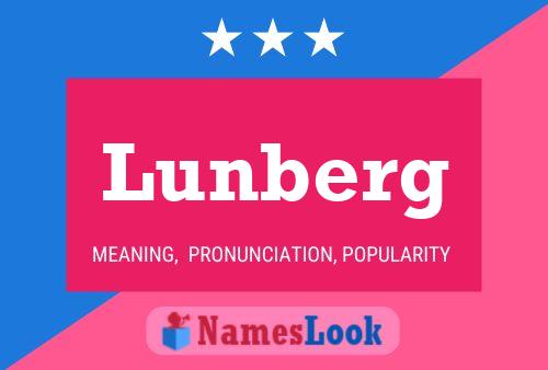 Póster del nombre Lunberg