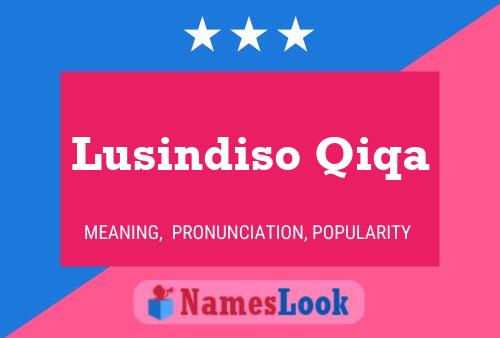 Póster del nombre Lusindiso Qiqa