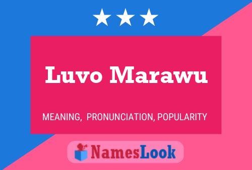 Póster del nombre Luvo Marawu