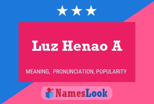 Póster del nombre Luz Henao A