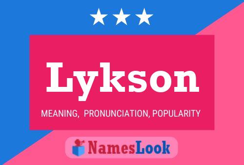 Póster del nombre Lykson