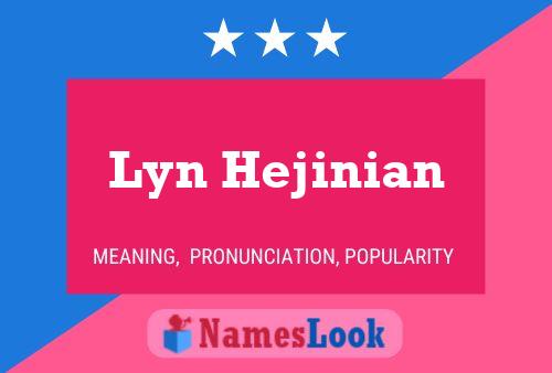 Póster del nombre Lyn Hejinian