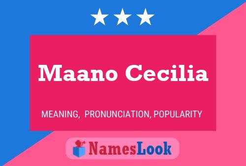 Póster del nombre Maano Cecilia