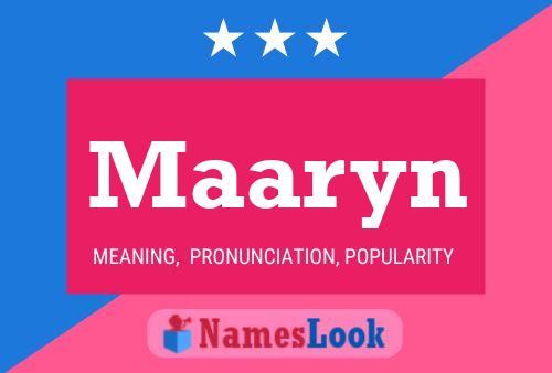 Póster del nombre Maaryn