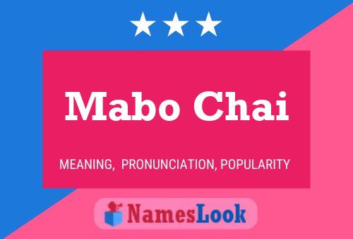 Póster del nombre Mabo Chai