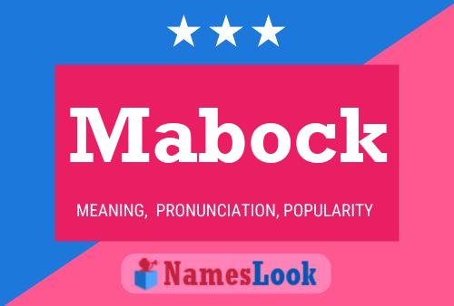 Póster del nombre Mabock