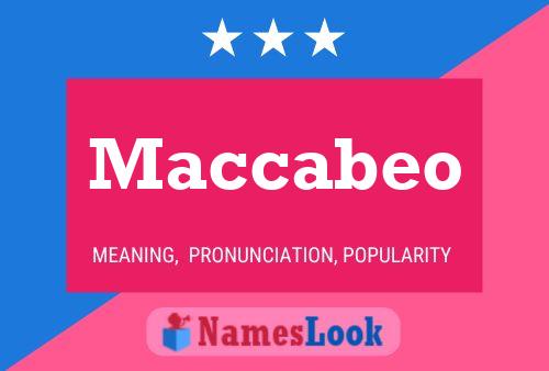 Póster del nombre Maccabeo