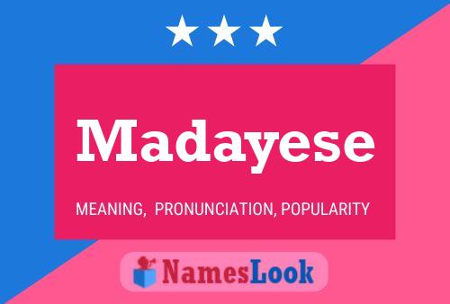 Póster del nombre Madayese