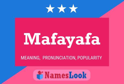 Póster del nombre Mafayafa