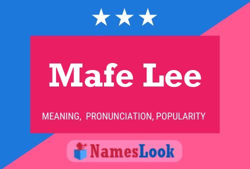 Póster del nombre Mafe Lee