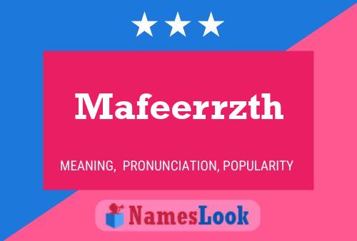 Póster del nombre Mafeerrzth