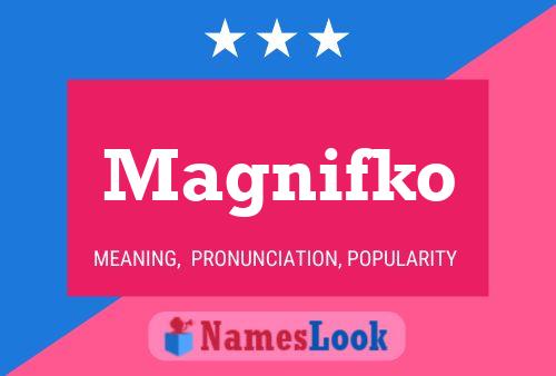 Póster del nombre Magnifko