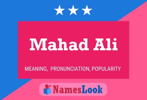 Póster del nombre Mahad Ali