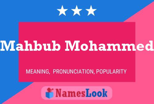 Póster del nombre Mahbub Mohammed