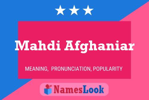 Póster del nombre Mahdi Afghaniar