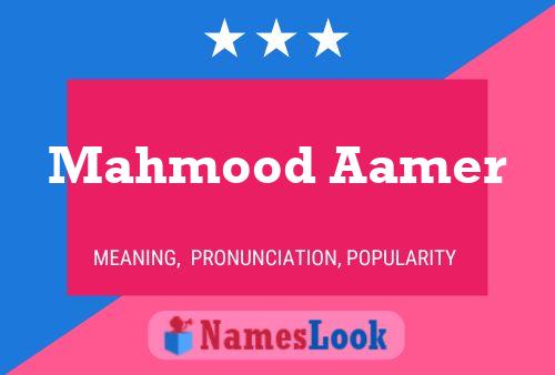 Póster del nombre Mahmood Aamer