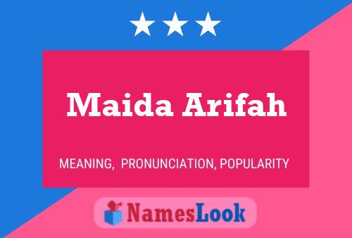 Póster del nombre Maida Arifah