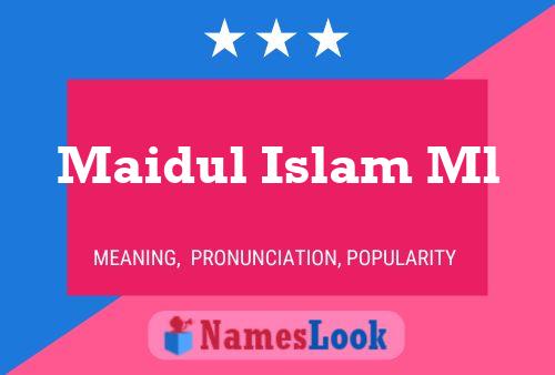 Póster del nombre Maidul Islam Ml