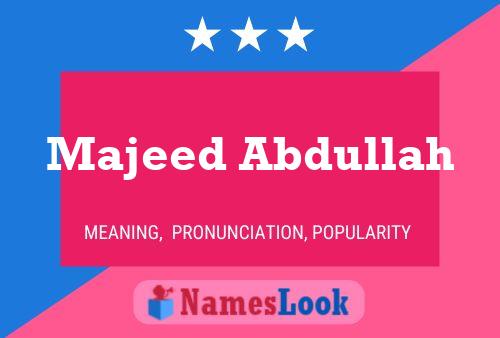 Póster del nombre Majeed Abdullah