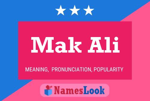 Póster del nombre Mak Ali