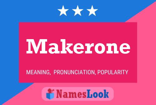 Póster del nombre Makerone